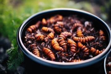 a bowl of brown bugs