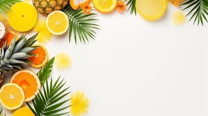 A summer composition with a variety of elements can be seen from the top view.