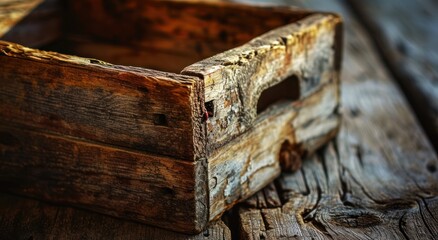 a wooden box on a table