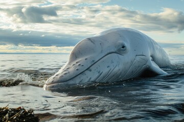 Fototapeta premium a whale in the water