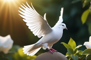 Obraz premium International Peace Day, white dove
