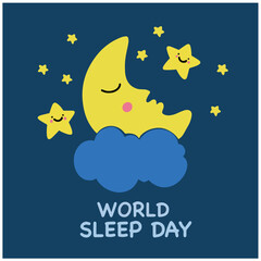 Obraz na płótnie Canvas World sleep day design vector poster ideas