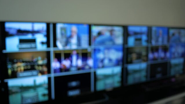 4K TV Studio Gallery Background MultiView Screen