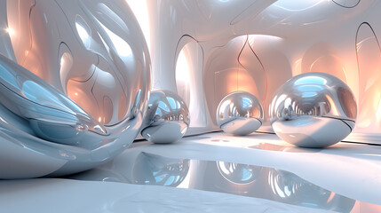 A mesmerizing 3D abstract creative render showcasing vibrant shapes and vivid patterns.
