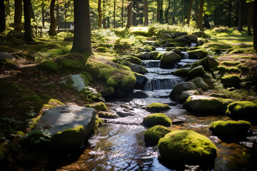 Fototapeta premium stream in the forest
