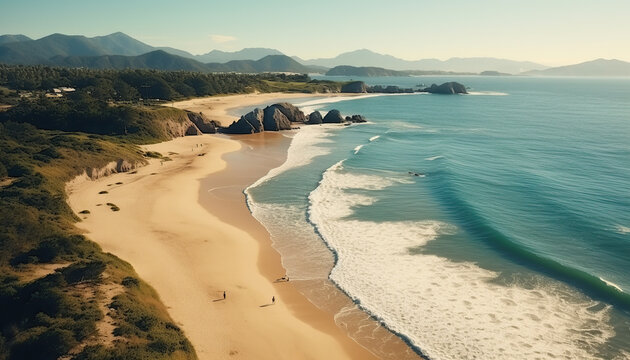 coastline and clean beach