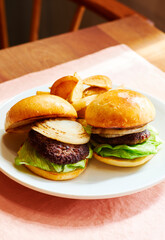burger and fries