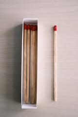 Open box of Matchsticks 