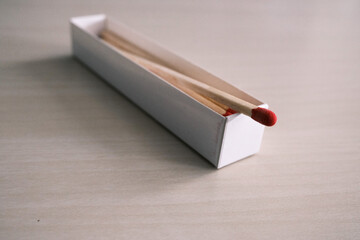 Open box of Matchsticks 