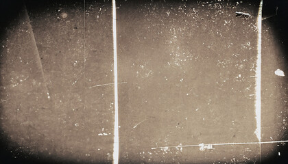Dusty scratched and scanned old film texture for background concept for design