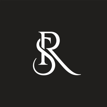 letter sr elegant overlap logo vector