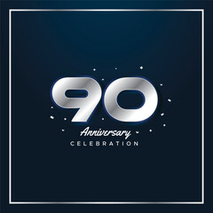 Anniversary Metalic Number Vector Design