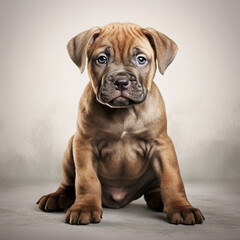 Dogo Canario puppy on a light background