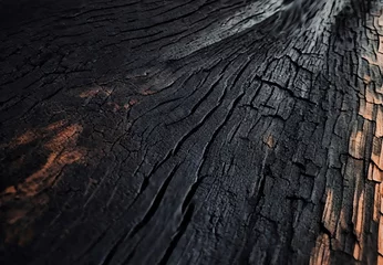Rolgordijnen Burning wood in a fire. Firewood background. Wood texture. © Arda ALTAY