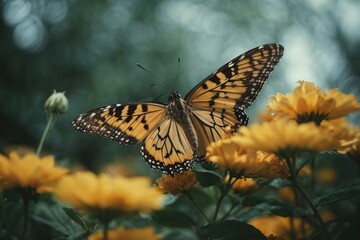 Naklejka premium orange butterfly