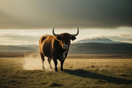 big bull in the valley