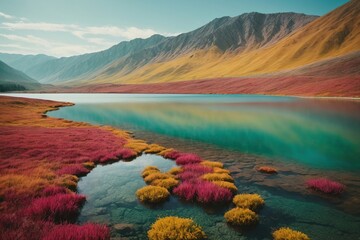 colorful lake