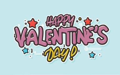 Design minimalist logo with the word 'HAPPY VALENTINE'S DAY'