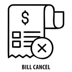 Bill cancel, payment cancellation, invoice cancellation, canceled payment, financial document, void, annulment, termination, revoke, cancelation notice, financial transaction cancellation