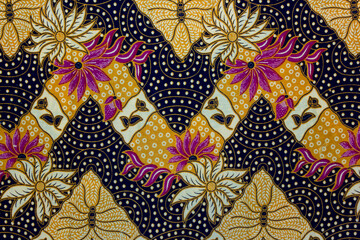 A traditional Indonesian Batik fabric with printing motif