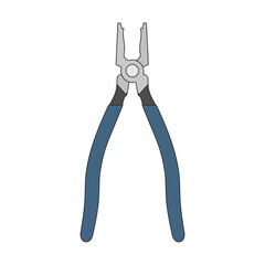 Kids drawing Cartoon Vector illustration running pliers icon Isolated on White Background