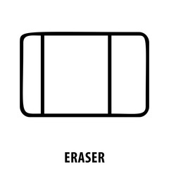 Eraser, delete, remove, erase, eraser icon, correction, clean, clear, edit, eliminate, wipe, erase symbol, erasing tool, rubber, undo