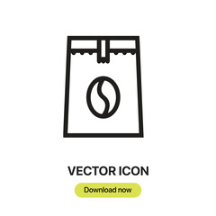 Coffee icon vector. Linear-style sign for mobile concept and web design. Coffee symbol illustration. Pixel vector graphics - Vector.	
