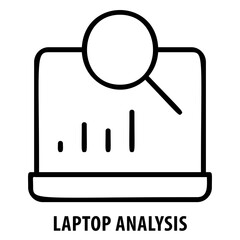 Laptop analysis, data analysis, laptop, analysis icon, technology, data processing, analytics, laptop with graphs, laptop icon, analysis symbol, computing, information technology, laptop concept