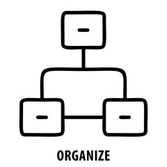 Organize, organization, organize icon, order, arrangement, organized, structure, organize symbol, tidy, system, coordination, planning, methodical, neat, organization concept