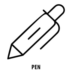 Fototapeta premium Pen, writing, pen icon, writing instrument, ink, pen symbol, stationery, creative, art, drawing, office supplies, pen and paper, handwriting, sketching, tool