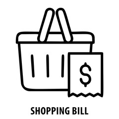 Shopping bill, shopping, retail, purchase, receipt, shopping bill icon, consumerism, market, shop, buy, shopping spree, retail therapy, shopping icon, goods, merchandise