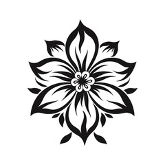 Beautiful minimalist flower illustration art.