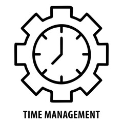 Time management, clock, schedule, efficiency, organization, productivity, time control, planning, Time Management icon, effective time use, time planning, time optimization, time efficiency