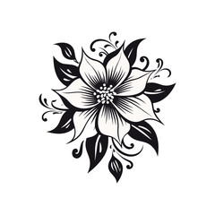 Obraz premium Beautiful minimalist flower illustration art.