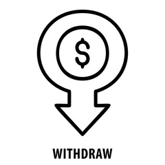 withdrawal, cash out, financial transaction, banking, money, currency, finance, cash withdrawal, banking icon, remove, take out, retrieve, funds, remove funds