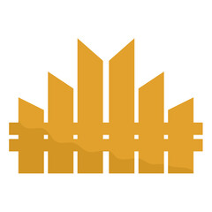 Wooden Fence Vector Illustration