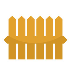Wooden Fence Vector Illustration