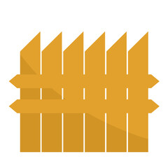 Wooden Fence Vector Illustration