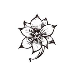 Fototapeta premium Beautiful minimalist flower illustration art.