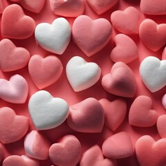 Obraz premium heart-shaped marshmallows