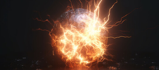 electric lightning explosion energy stone ball 6