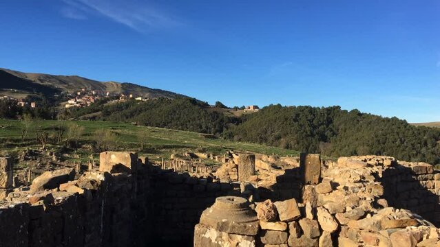 The ancient Roman town of Djemila. Setif, Algeria.  UNESCO World Heritage Site.
