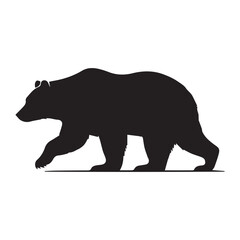 silhouette of a bear, black bear silhouette