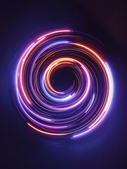 Animated led lights moving in a circular shape.