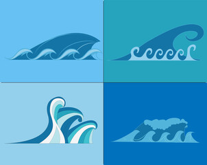 A collection of wave styles