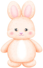 Cute Watercolor Easter Bunny Clipart for Spring Celebrations