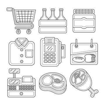supermarket element vector illustration