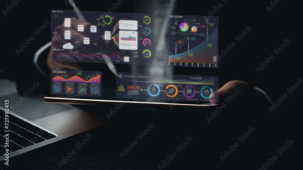 Poster business development and technology data analyst for report marketing strategy planning. graph analy