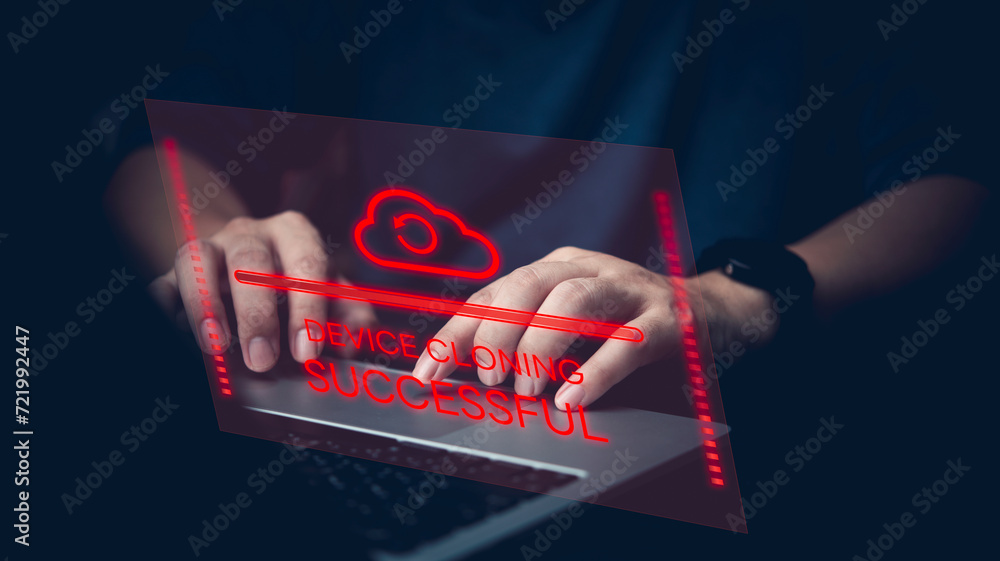 Poster cyber security, data, privacy from hacker theft and crime, digital online networks, software and tec