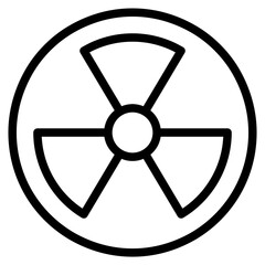 Fototapeta premium radioactive, nuclear sign icon 